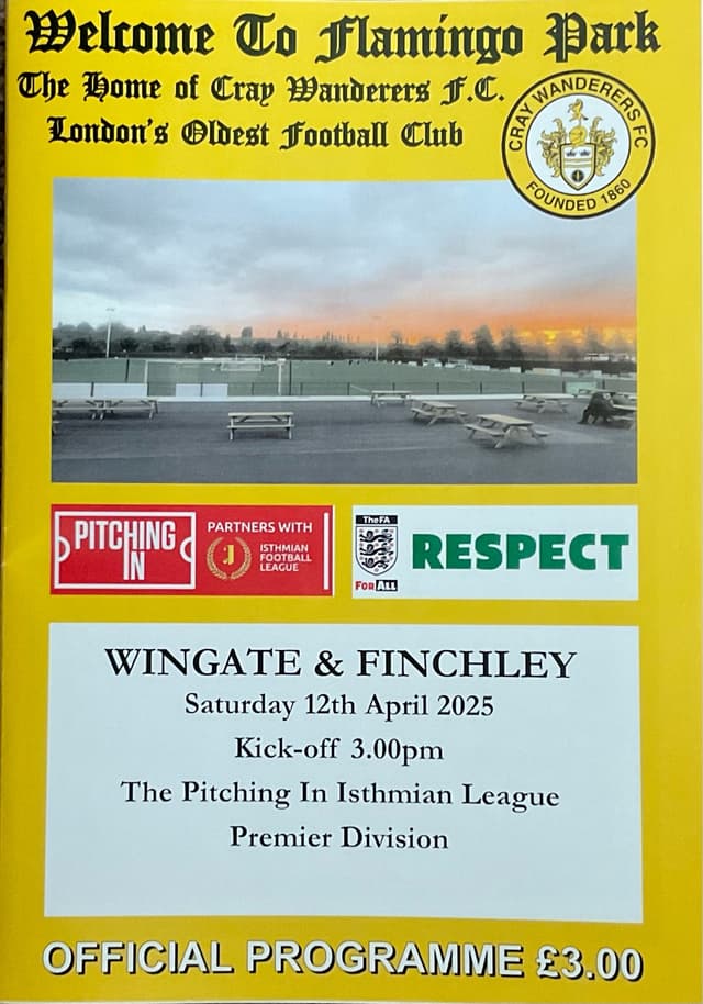 Cray Wanderers v Wingate & Finchley — fan photo